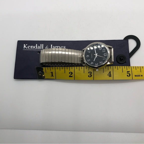 Kendall & James Stretch Band Watch unisex Cuff Band Silver Tone - Picture 8 of 13